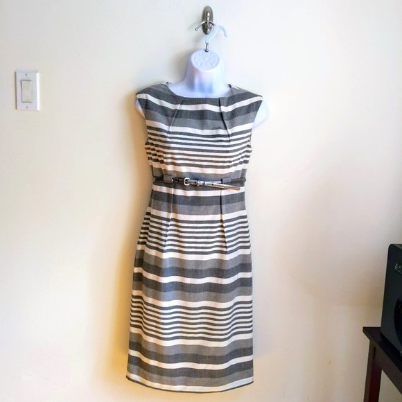 calvin klein grey striped dress Calvin Klein Logo Ombre-Stripe Sneaker Dress Pearl Grey Heather M   Shamrock Apparel